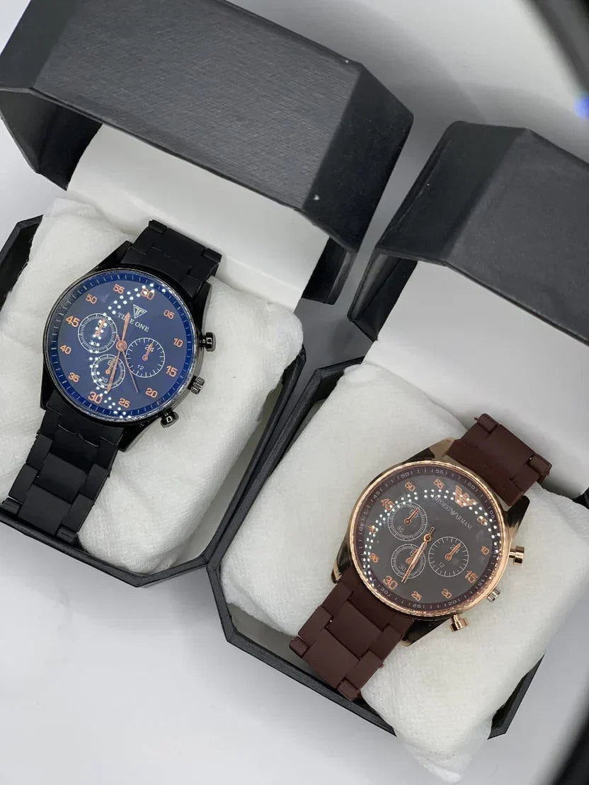 Leather Fashion Watch for Men – Dual Color Options