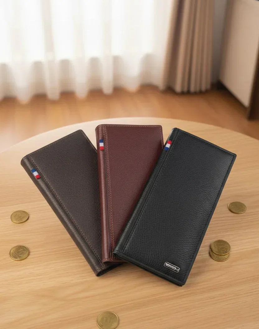 Leather Long Wallet – Slim & Elegant