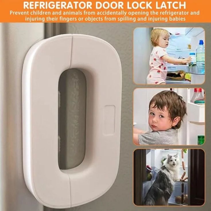 Child Safety Fridge Lock - Baby Proof Refrigerator & Cabinet Door Lock