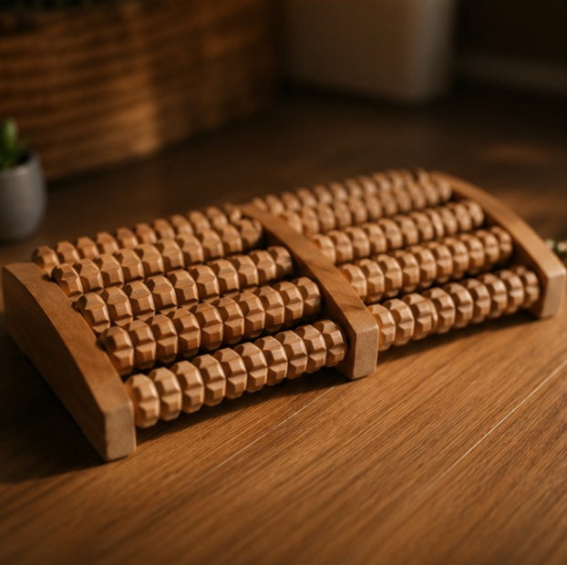 Wooden Foot Massager Roller | Relieve Foot Pain, Stress & Improve Blood Circulation