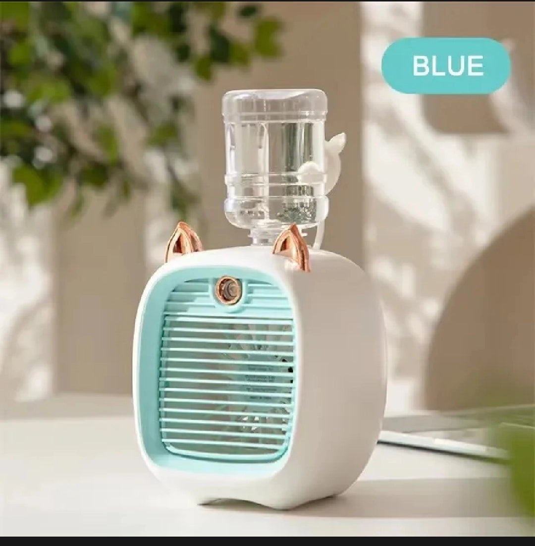 Kitty Cooling Fan™ – 3-in-1 Mini Air Cooler, Humidifier & Quiet Desk Fan