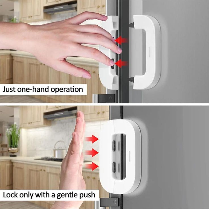 Child Safety Fridge Lock - Baby Proof Refrigerator & Cabinet Door Lock