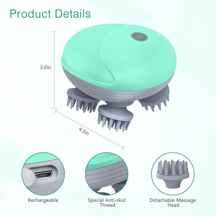 USB Rechargeable Samart Scalp Haed Massager Stress Relief Device
