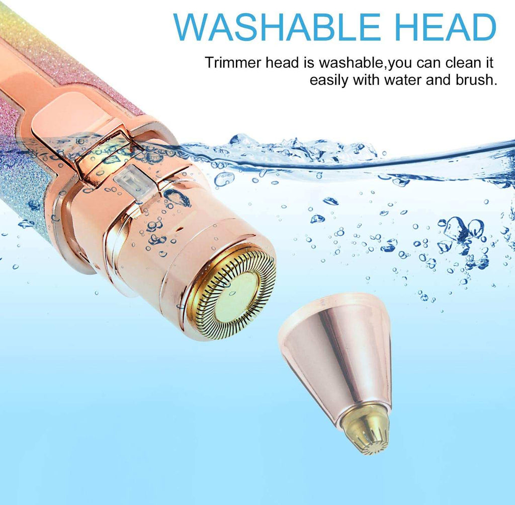 2-in-1 Electric Eyebrow Trimmer & Facial Hair Remover – USB Rechargeable, Portable & Painless