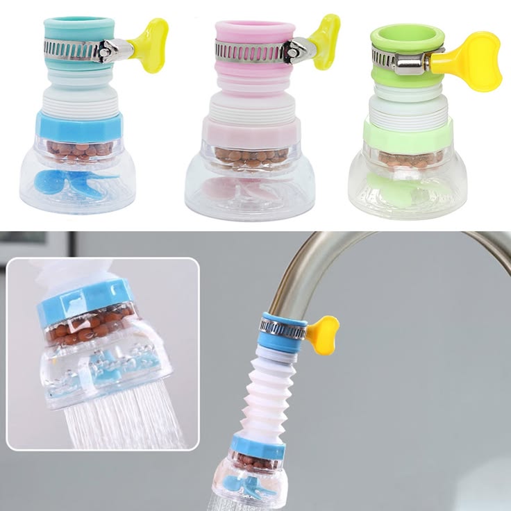 360° Flexible Faucet Extender - Dual Mode Kitchen Tap Sprayer Water Saver